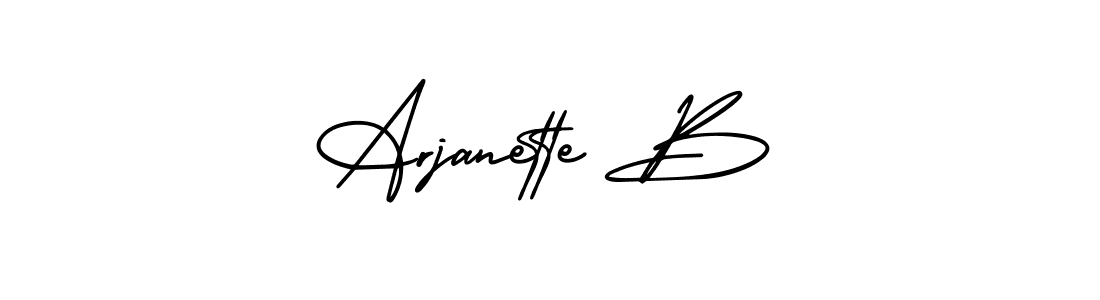 Make a beautiful signature design for name Arjanette B. Use this online signature maker to create a handwritten signature for free. Arjanette B signature style 3 images and pictures png