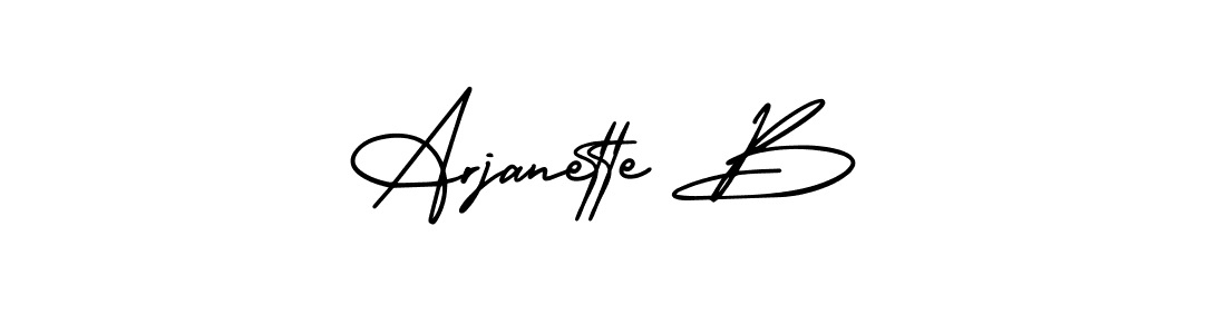 Make a beautiful signature design for name Arjanette B. Use this online signature maker to create a handwritten signature for free. Arjanette B signature style 3 images and pictures png