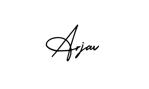 Make a beautiful signature design for name Arjav. With this signature (AmerikaSignatureDemo-Regular) style, you can create a handwritten signature for free. Arjav signature style 3 images and pictures png