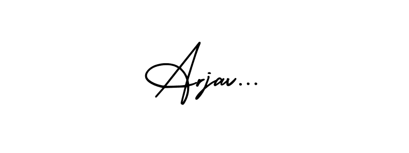 How to make Arjav... name signature. Use AmerikaSignatureDemo-Regular style for creating short signs online. This is the latest handwritten sign. Arjav... signature style 3 images and pictures png