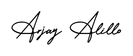 You can use this online signature creator to create a handwritten signature for the name Arjay Alillo. This is the best online autograph maker. Arjay Alillo signature style 3 images and pictures png