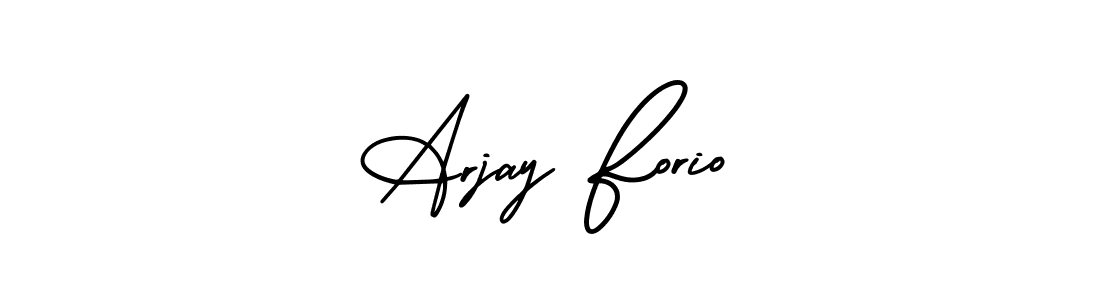 Use a signature maker to create a handwritten signature online. With this signature software, you can design (AmerikaSignatureDemo-Regular) your own signature for name Arjay Forio. Arjay Forio signature style 3 images and pictures png