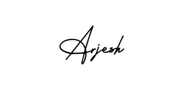 Use a signature maker to create a handwritten signature online. With this signature software, you can design (AmerikaSignatureDemo-Regular) your own signature for name Arjesh. Arjesh signature style 3 images and pictures png