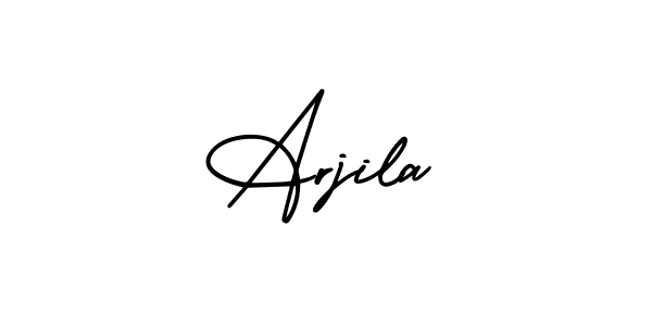 Design your own signature with our free online signature maker. With this signature software, you can create a handwritten (AmerikaSignatureDemo-Regular) signature for name Arjila. Arjila signature style 3 images and pictures png