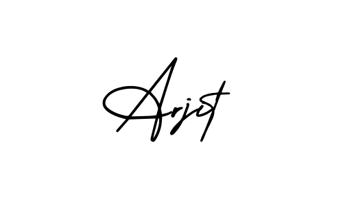 You should practise on your own different ways (AmerikaSignatureDemo-Regular) to write your name (Arjit) in signature. don't let someone else do it for you. Arjit signature style 3 images and pictures png