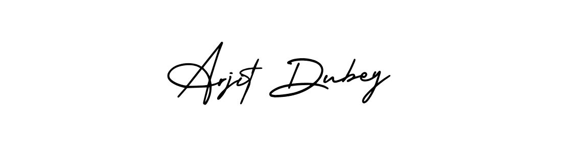 How to make Arjit Dubey name signature. Use AmerikaSignatureDemo-Regular style for creating short signs online. This is the latest handwritten sign. Arjit Dubey signature style 3 images and pictures png