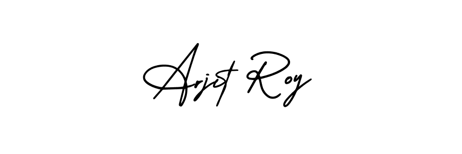 This is the best signature style for the Arjit Roy name. Also you like these signature font (AmerikaSignatureDemo-Regular). Mix name signature. Arjit Roy signature style 3 images and pictures png