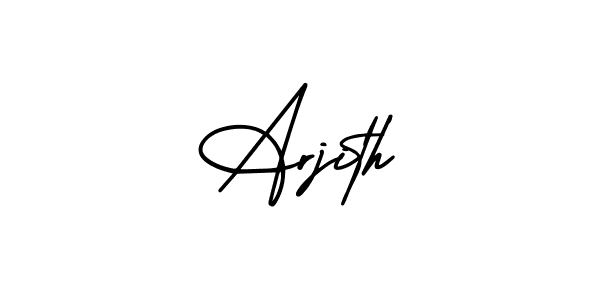 Arjith stylish signature style. Best Handwritten Sign (AmerikaSignatureDemo-Regular) for my name. Handwritten Signature Collection Ideas for my name Arjith. Arjith signature style 3 images and pictures png