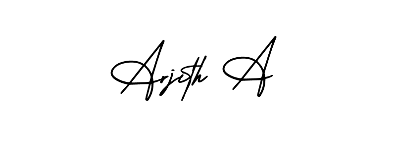Arjith A stylish signature style. Best Handwritten Sign (AmerikaSignatureDemo-Regular) for my name. Handwritten Signature Collection Ideas for my name Arjith A. Arjith A signature style 3 images and pictures png