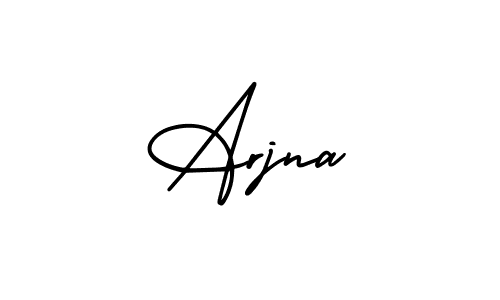 Use a signature maker to create a handwritten signature online. With this signature software, you can design (AmerikaSignatureDemo-Regular) your own signature for name Arjna. Arjna signature style 3 images and pictures png