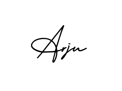 How to make Arju name signature. Use AmerikaSignatureDemo-Regular style for creating short signs online. This is the latest handwritten sign. Arju signature style 3 images and pictures png