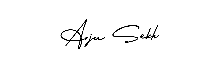Arju Sekh stylish signature style. Best Handwritten Sign (AmerikaSignatureDemo-Regular) for my name. Handwritten Signature Collection Ideas for my name Arju Sekh. Arju Sekh signature style 3 images and pictures png