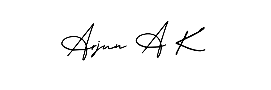 Make a beautiful signature design for name Arjun A K. Use this online signature maker to create a handwritten signature for free. Arjun A K signature style 3 images and pictures png