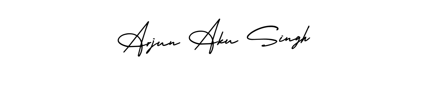 Also You can easily find your signature by using the search form. We will create Arjun Aku Singh name handwritten signature images for you free of cost using AmerikaSignatureDemo-Regular sign style. Arjun Aku Singh signature style 3 images and pictures png