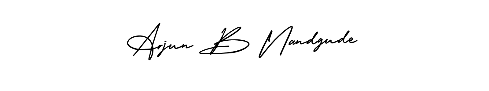 Arjun B Nandgude stylish signature style. Best Handwritten Sign (AmerikaSignatureDemo-Regular) for my name. Handwritten Signature Collection Ideas for my name Arjun B Nandgude. Arjun B Nandgude signature style 3 images and pictures png