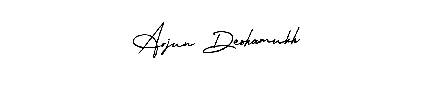 It looks lik you need a new signature style for name Arjun Deshamukh. Design unique handwritten (AmerikaSignatureDemo-Regular) signature with our free signature maker in just a few clicks. Arjun Deshamukh signature style 3 images and pictures png