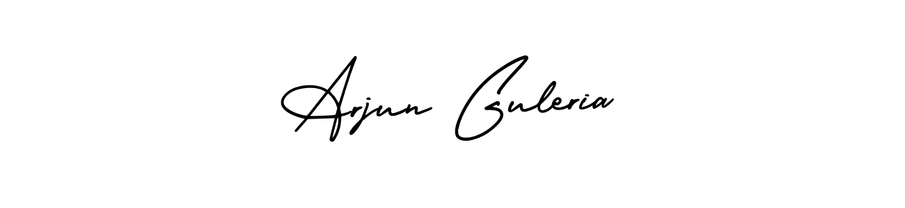 This is the best signature style for the Arjun Guleria name. Also you like these signature font (AmerikaSignatureDemo-Regular). Mix name signature. Arjun Guleria signature style 3 images and pictures png