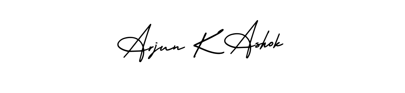 Make a beautiful signature design for name Arjun K Ashok. With this signature (AmerikaSignatureDemo-Regular) style, you can create a handwritten signature for free. Arjun K Ashok signature style 3 images and pictures png