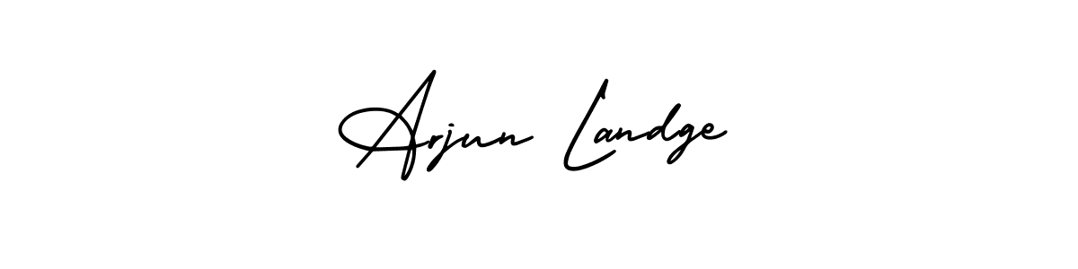 Check out images of Autograph of Arjun Landge name. Actor Arjun Landge Signature Style. AmerikaSignatureDemo-Regular is a professional sign style online. Arjun Landge signature style 3 images and pictures png