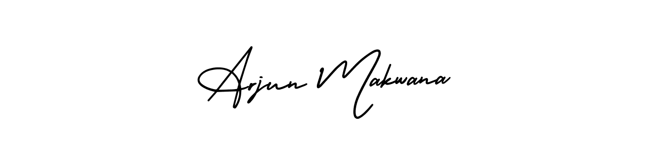 Make a beautiful signature design for name Arjun Makwana. With this signature (AmerikaSignatureDemo-Regular) style, you can create a handwritten signature for free. Arjun Makwana signature style 3 images and pictures png