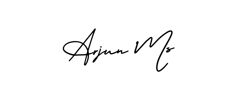 Design your own signature with our free online signature maker. With this signature software, you can create a handwritten (AmerikaSignatureDemo-Regular) signature for name Arjun Ms. Arjun Ms signature style 3 images and pictures png