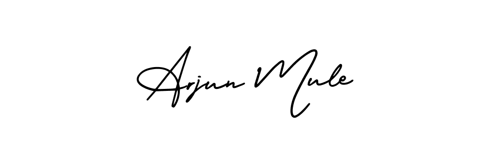 Make a beautiful signature design for name Arjun Mule. With this signature (AmerikaSignatureDemo-Regular) style, you can create a handwritten signature for free. Arjun Mule signature style 3 images and pictures png