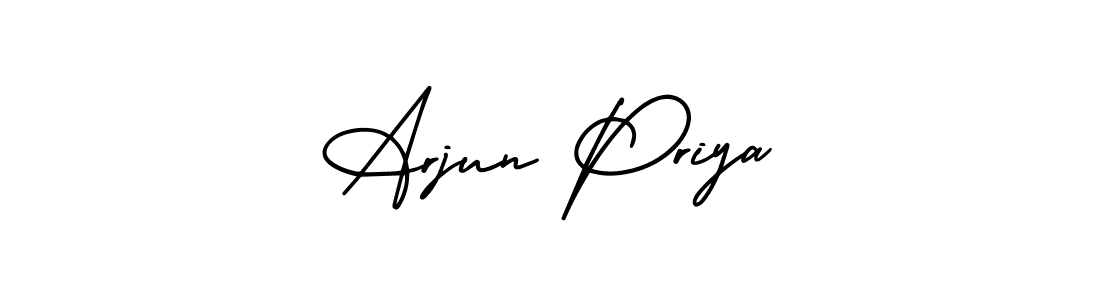 How to make Arjun Priya signature? AmerikaSignatureDemo-Regular is a professional autograph style. Create handwritten signature for Arjun Priya name. Arjun Priya signature style 3 images and pictures png