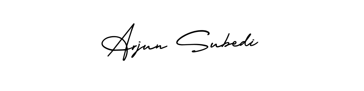 Make a short Arjun Subedi signature style. Manage your documents anywhere anytime using AmerikaSignatureDemo-Regular. Create and add eSignatures, submit forms, share and send files easily. Arjun Subedi signature style 3 images and pictures png