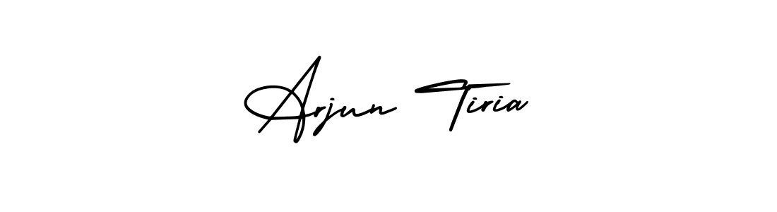 Make a beautiful signature design for name Arjun Tiria. With this signature (AmerikaSignatureDemo-Regular) style, you can create a handwritten signature for free. Arjun Tiria signature style 3 images and pictures png