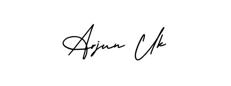 Design your own signature with our free online signature maker. With this signature software, you can create a handwritten (AmerikaSignatureDemo-Regular) signature for name Arjun Uk. Arjun Uk signature style 3 images and pictures png