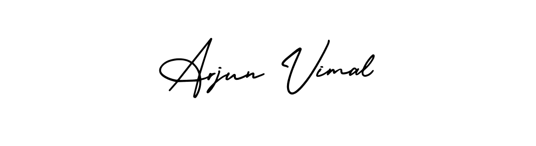 Use a signature maker to create a handwritten signature online. With this signature software, you can design (AmerikaSignatureDemo-Regular) your own signature for name Arjun Vimal. Arjun Vimal signature style 3 images and pictures png
