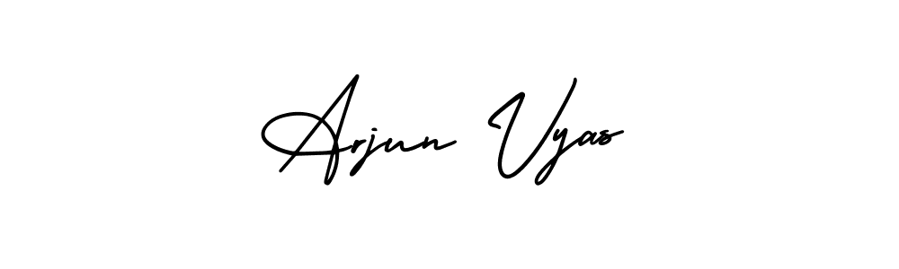 Arjun Vyas stylish signature style. Best Handwritten Sign (AmerikaSignatureDemo-Regular) for my name. Handwritten Signature Collection Ideas for my name Arjun Vyas. Arjun Vyas signature style 3 images and pictures png
