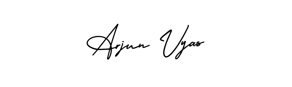 Arjun Vyas stylish signature style. Best Handwritten Sign (AmerikaSignatureDemo-Regular) for my name. Handwritten Signature Collection Ideas for my name Arjun Vyas. Arjun Vyas signature style 3 images and pictures png