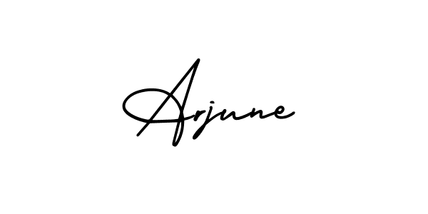 Make a beautiful signature design for name Arjune. With this signature (AmerikaSignatureDemo-Regular) style, you can create a handwritten signature for free. Arjune signature style 3 images and pictures png