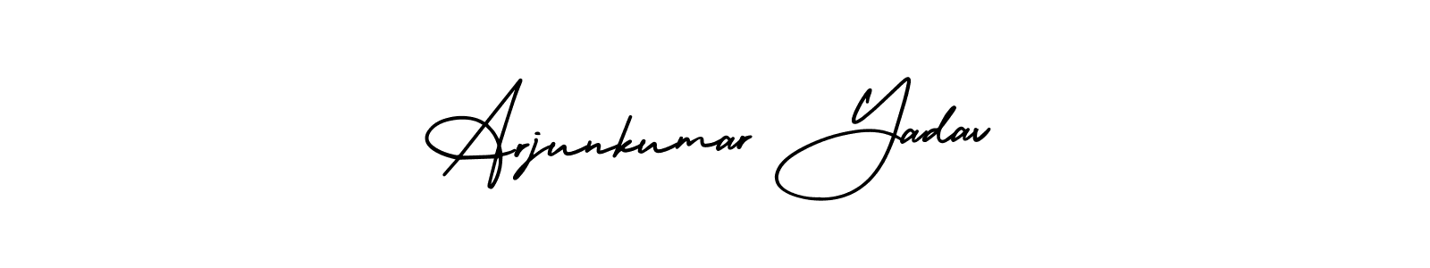 Check out images of Autograph of Arjunkumar Yadav name. Actor Arjunkumar Yadav Signature Style. AmerikaSignatureDemo-Regular is a professional sign style online. Arjunkumar Yadav signature style 3 images and pictures png