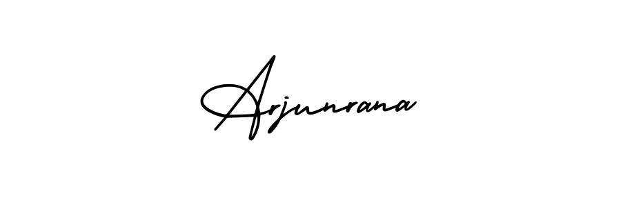 Design your own signature with our free online signature maker. With this signature software, you can create a handwritten (AmerikaSignatureDemo-Regular) signature for name Arjunrana. Arjunrana signature style 3 images and pictures png