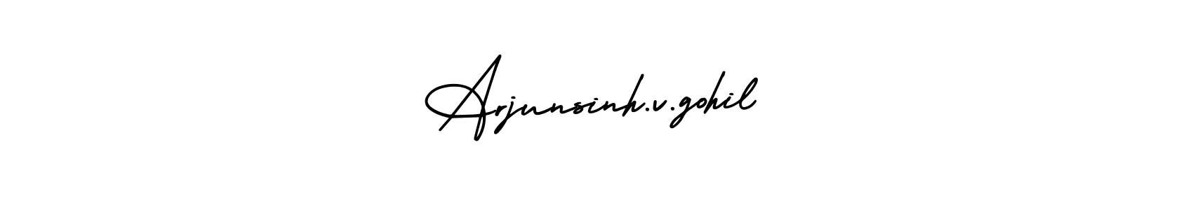 Make a beautiful signature design for name Arjunsinh.v.gohil. Use this online signature maker to create a handwritten signature for free. Arjunsinh.v.gohil signature style 3 images and pictures png