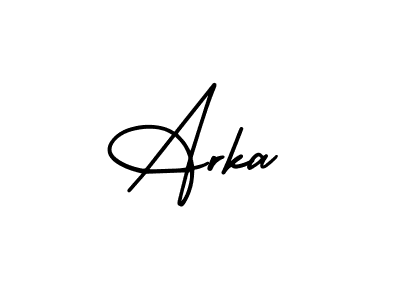 How to make Arka name signature. Use AmerikaSignatureDemo-Regular style for creating short signs online. This is the latest handwritten sign. Arka signature style 3 images and pictures png