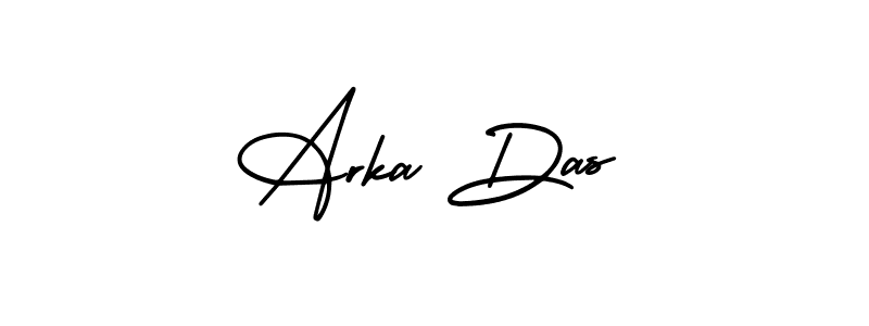 How to make Arka Das name signature. Use AmerikaSignatureDemo-Regular style for creating short signs online. This is the latest handwritten sign. Arka Das signature style 3 images and pictures png