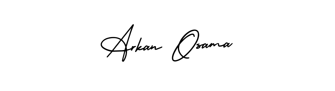 It looks lik you need a new signature style for name Arkan Osama. Design unique handwritten (AmerikaSignatureDemo-Regular) signature with our free signature maker in just a few clicks. Arkan Osama signature style 3 images and pictures png