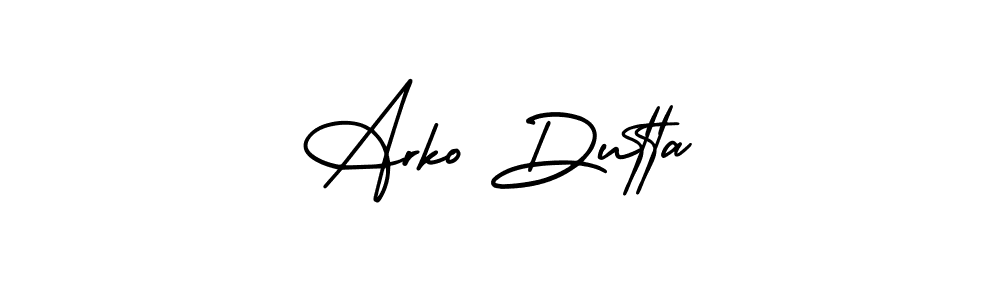 Design your own signature with our free online signature maker. With this signature software, you can create a handwritten (AmerikaSignatureDemo-Regular) signature for name Arko Dutta. Arko Dutta signature style 3 images and pictures png
