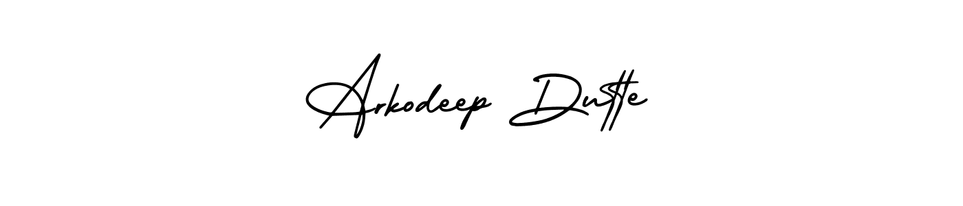 It looks lik you need a new signature style for name Arkodeep Dutte. Design unique handwritten (AmerikaSignatureDemo-Regular) signature with our free signature maker in just a few clicks. Arkodeep Dutte signature style 3 images and pictures png