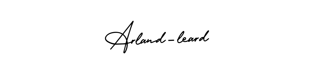 You should practise on your own different ways (AmerikaSignatureDemo-Regular) to write your name (Arland-leard) in signature. don't let someone else do it for you. Arland-leard signature style 3 images and pictures png