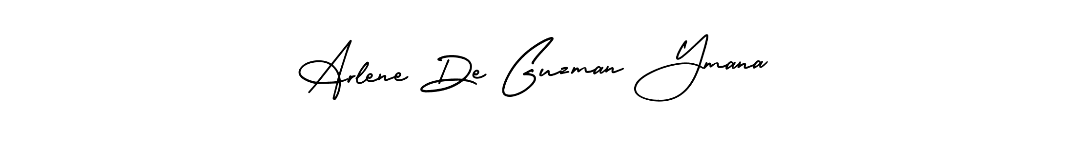 How to make Arlene De Guzman Ymana name signature. Use AmerikaSignatureDemo-Regular style for creating short signs online. This is the latest handwritten sign. Arlene De Guzman Ymana signature style 3 images and pictures png