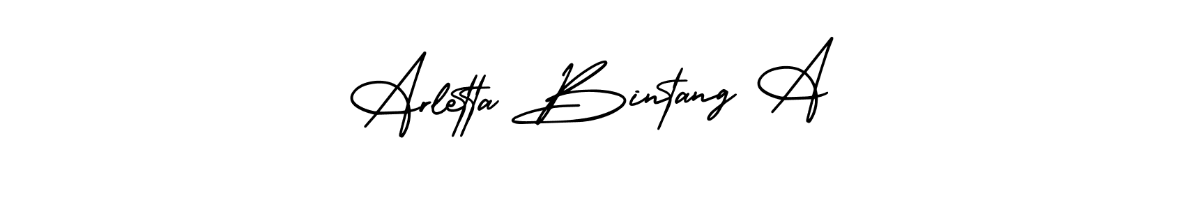How to Draw Arletta Bintang A signature style? AmerikaSignatureDemo-Regular is a latest design signature styles for name Arletta Bintang A. Arletta Bintang A signature style 3 images and pictures png
