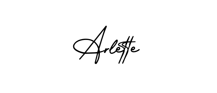 Design your own signature with our free online signature maker. With this signature software, you can create a handwritten (AmerikaSignatureDemo-Regular) signature for name Arlette. Arlette signature style 3 images and pictures png