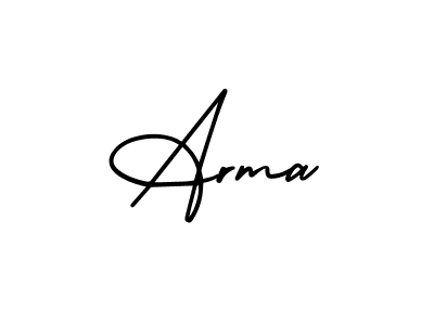 Use a signature maker to create a handwritten signature online. With this signature software, you can design (AmerikaSignatureDemo-Regular) your own signature for name Arma. Arma signature style 3 images and pictures png