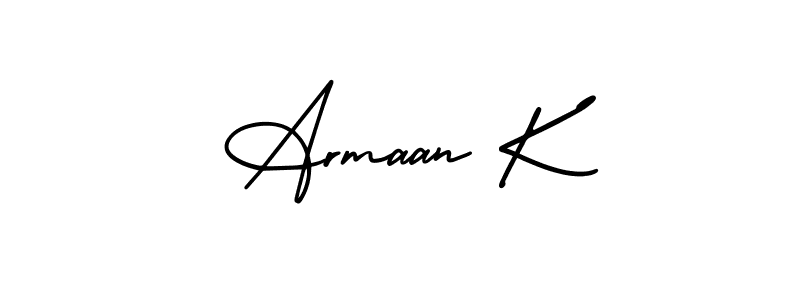 How to make Armaan K signature? AmerikaSignatureDemo-Regular is a professional autograph style. Create handwritten signature for Armaan K name. Armaan K signature style 3 images and pictures png