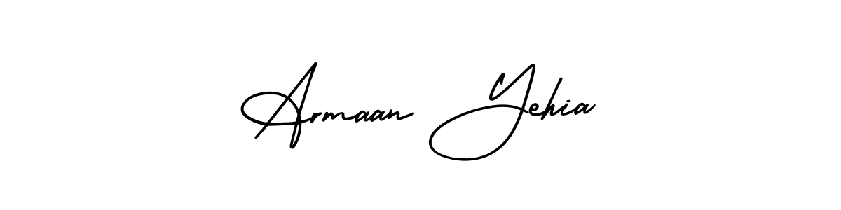 if you are searching for the best signature style for your name Armaan Yehia. so please give up your signature search. here we have designed multiple signature styles  using AmerikaSignatureDemo-Regular. Armaan Yehia signature style 3 images and pictures png