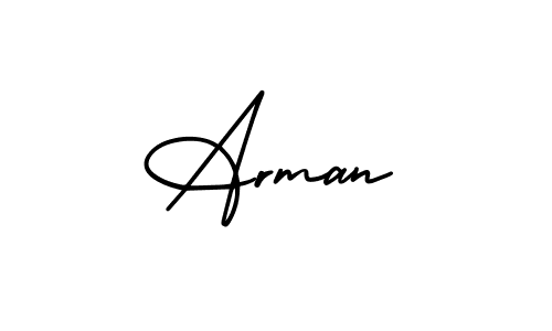 Use a signature maker to create a handwritten signature online. With this signature software, you can design (AmerikaSignatureDemo-Regular) your own signature for name Arman. Arman signature style 3 images and pictures png